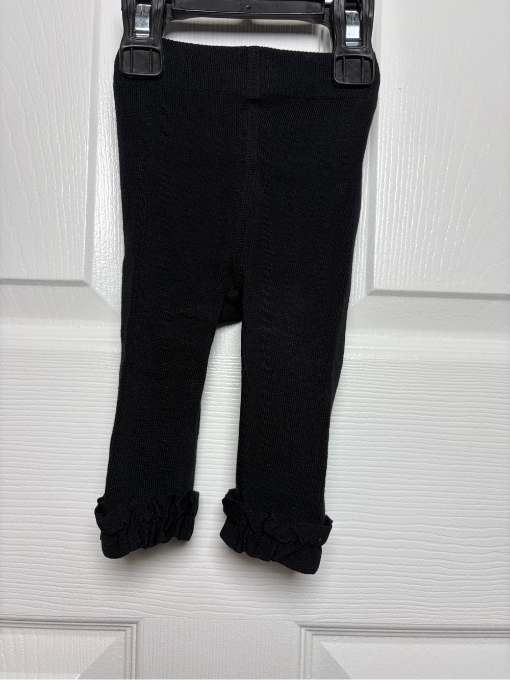 RuffleButts Black Footless Ruffle Tights 0-6 Months NWOT